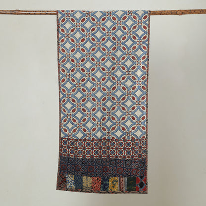 Multicolor - Ajrakh Block Printed Patchwork Cotton Stole 10