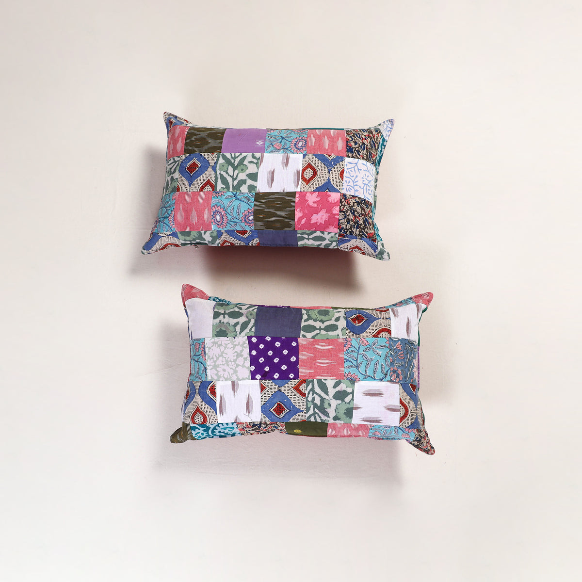 Handcrafted Patchwork Pillow Covers (Set of 2) 23