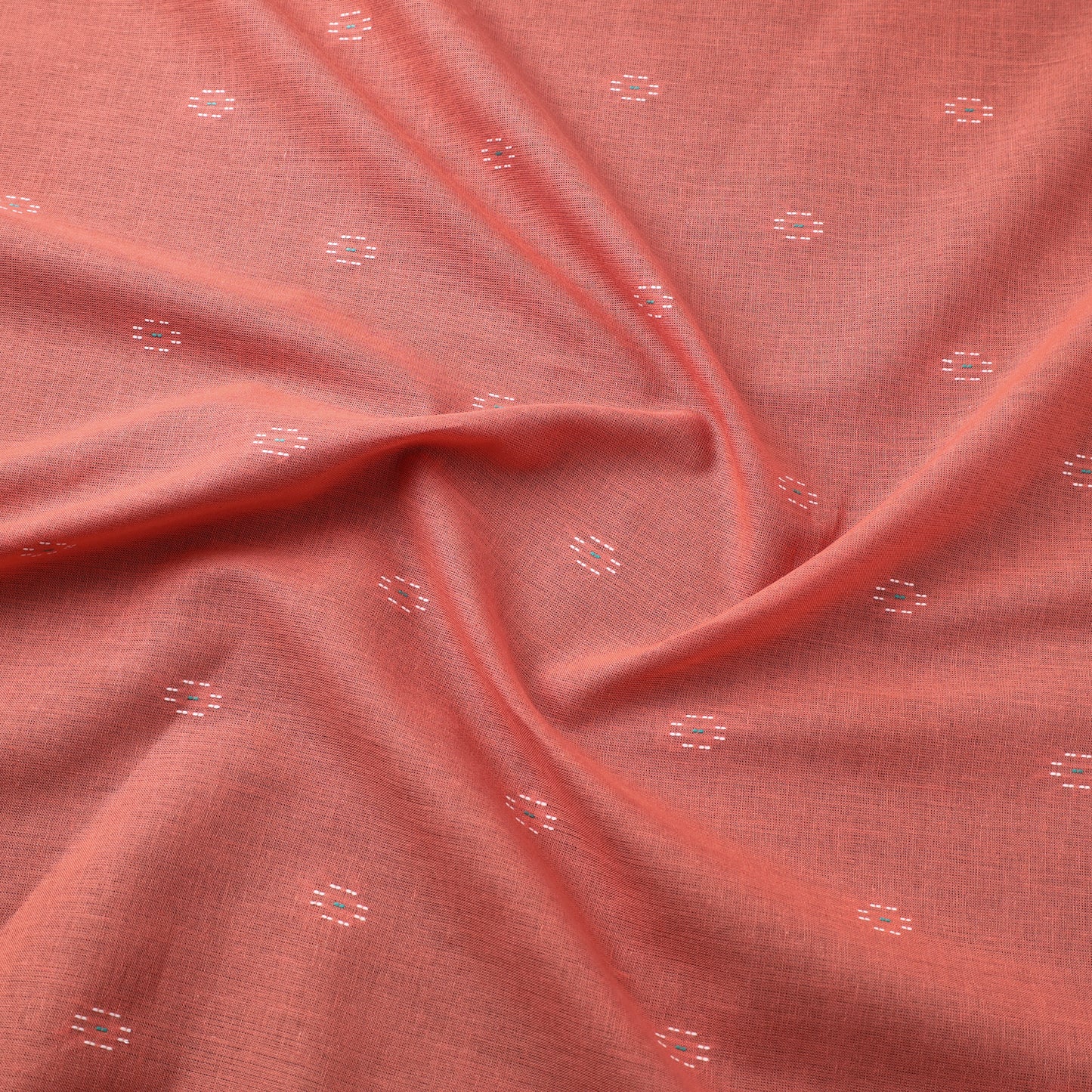 Red - Jacquard Prewashed Cotton Fabric 12
