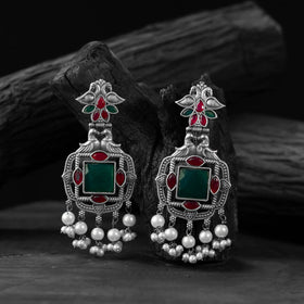 Multicolor - saanjh bela swan oxidised earrings