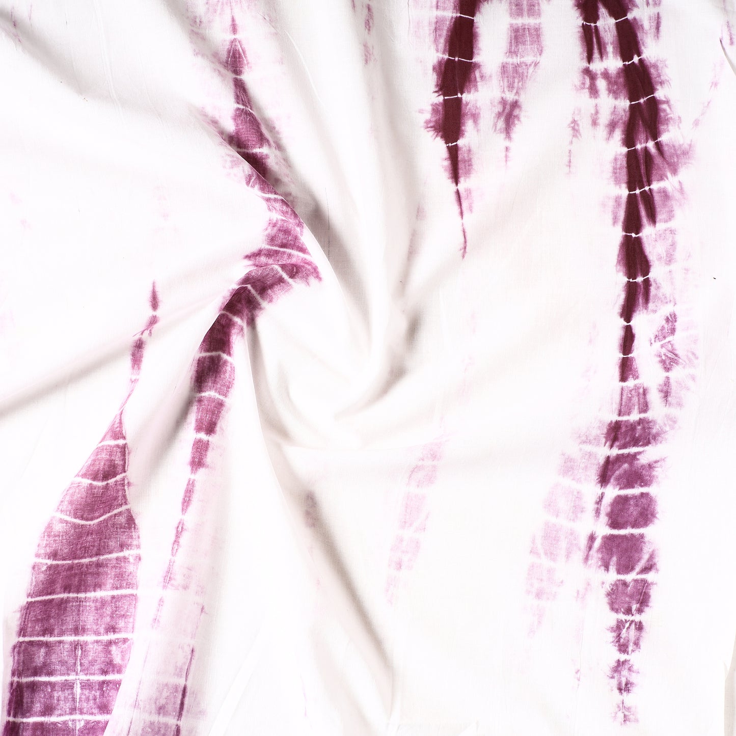 White - Shibori Tie-Dye Cotton Precut Fabric (1 Meter)