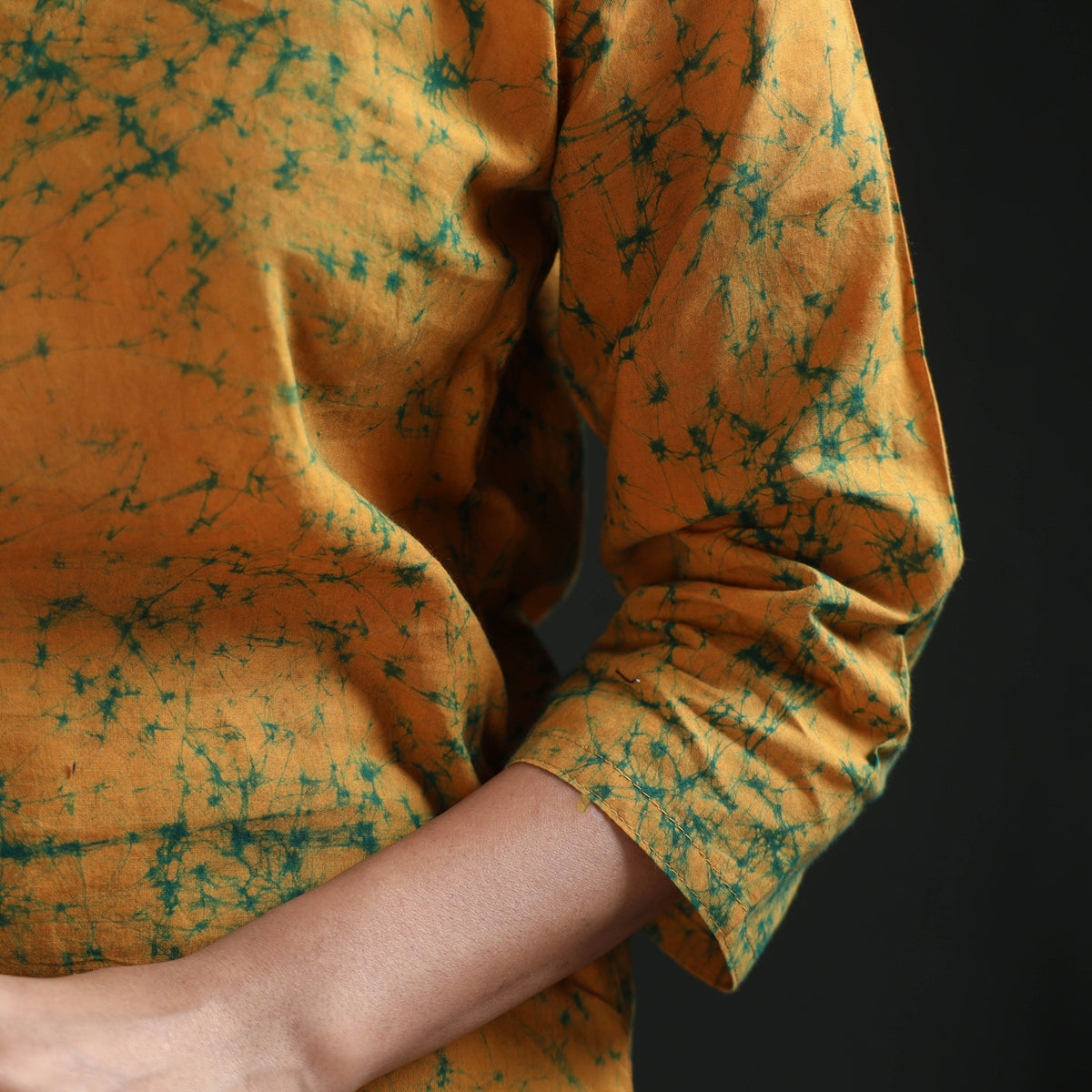 Hand Batik Print Cotton Straight Long Kurta for Women 08