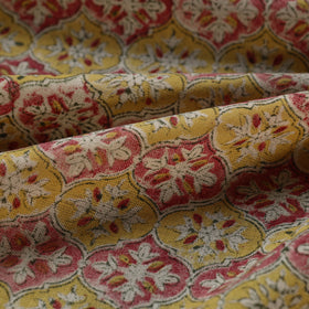 Buy Multicolor Sanganeri Block Print Pure Wool Fabric Online