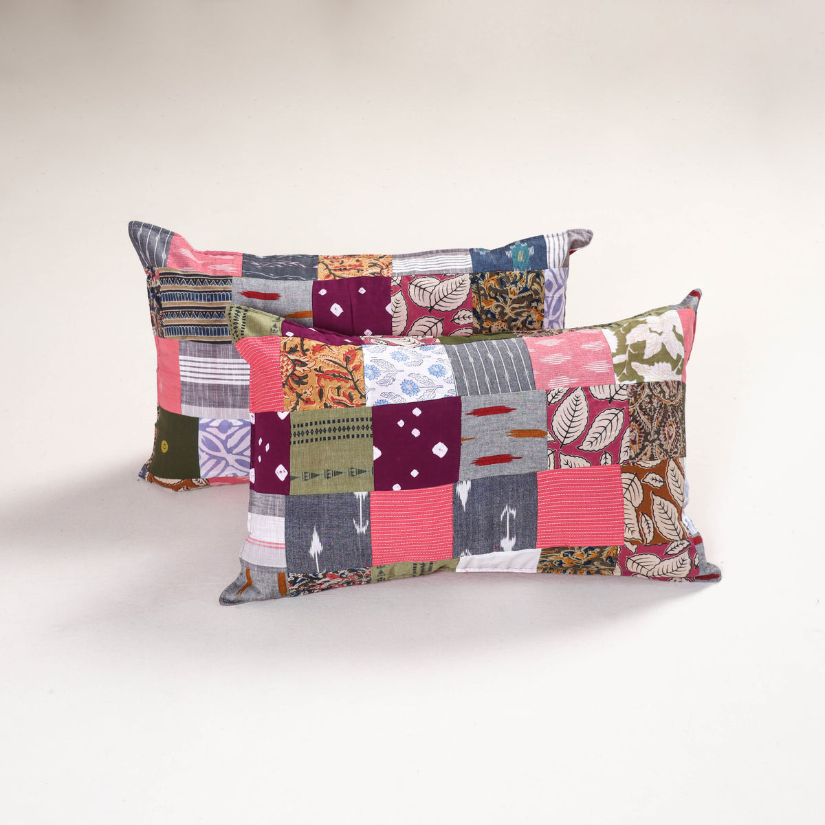 Handcrafted Patchwork Pillow Covers (Set of 2) 26