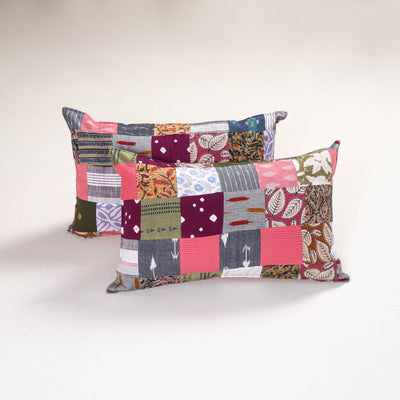 Handcrafted Patchwork Pillow Covers (Set of 2) 26