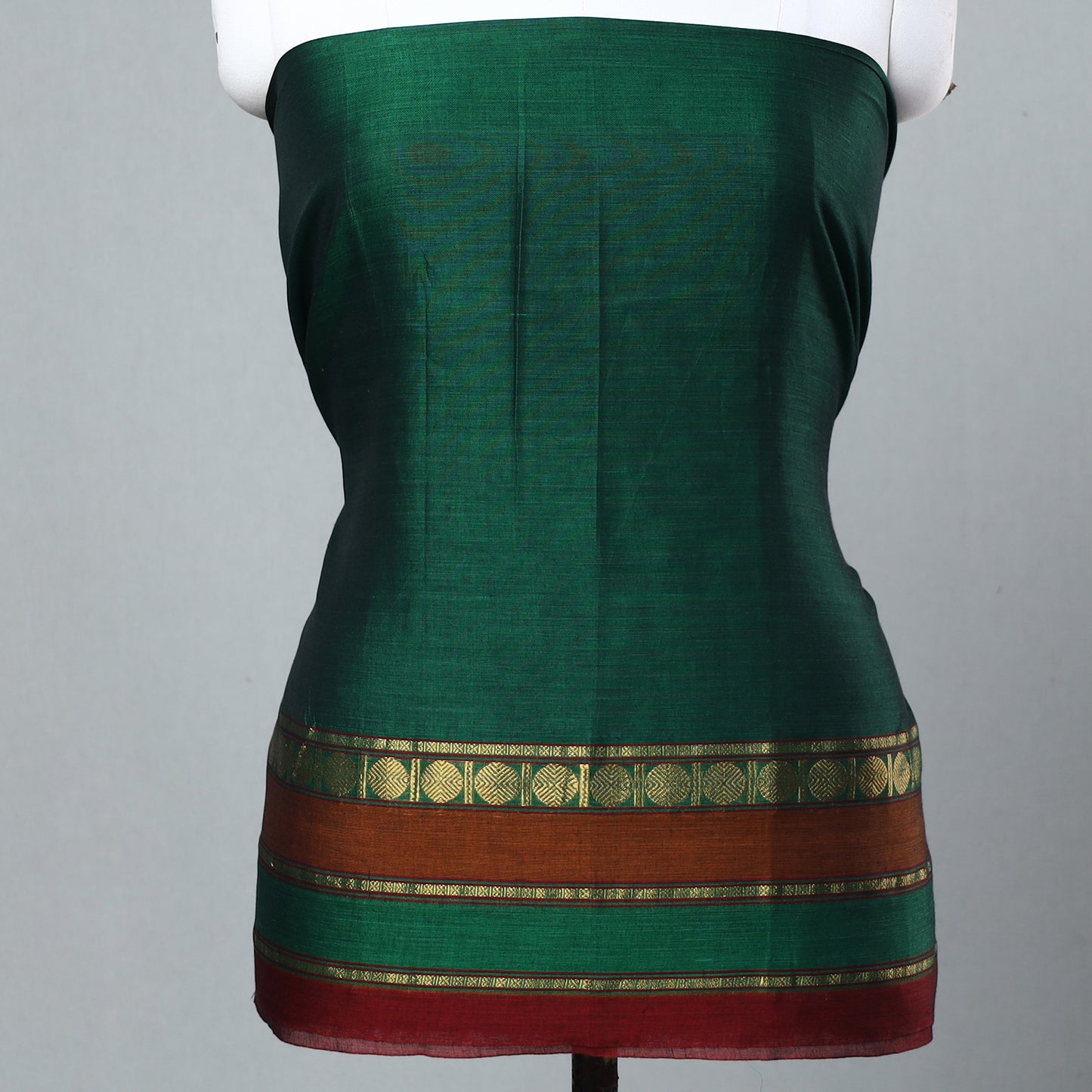 Green - 3pc Dharwad Cotton Suit Material Set