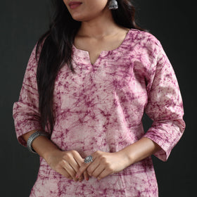 Hand Batik Print Cotton Straight Long Kurta for Women 12