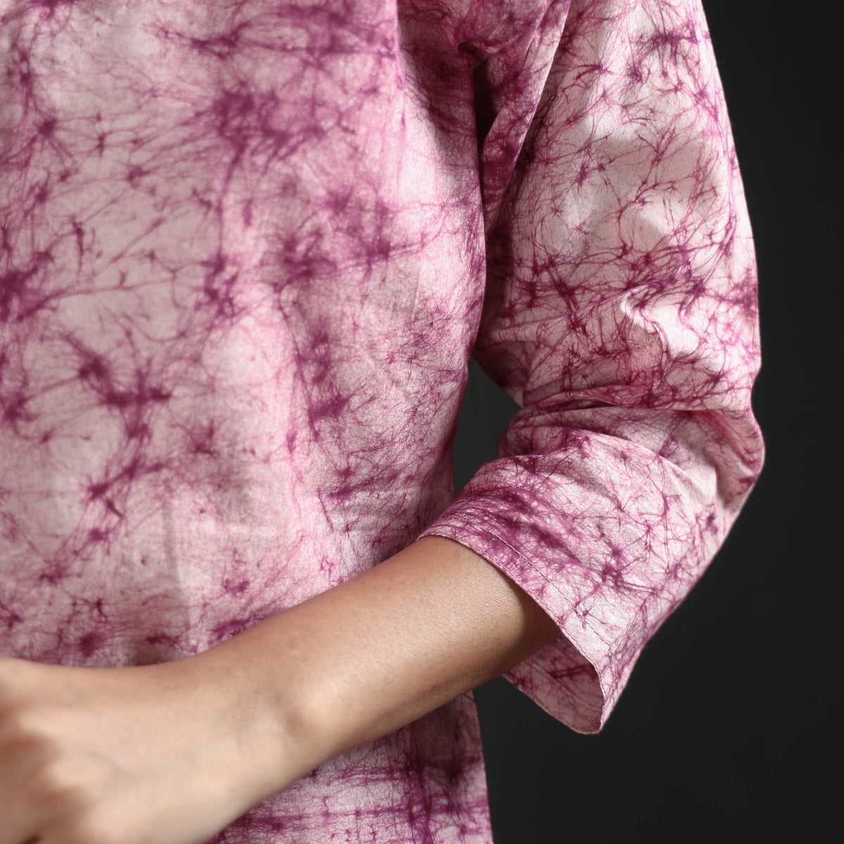 Hand Batik Print Cotton Straight Long Kurta for Women 12
