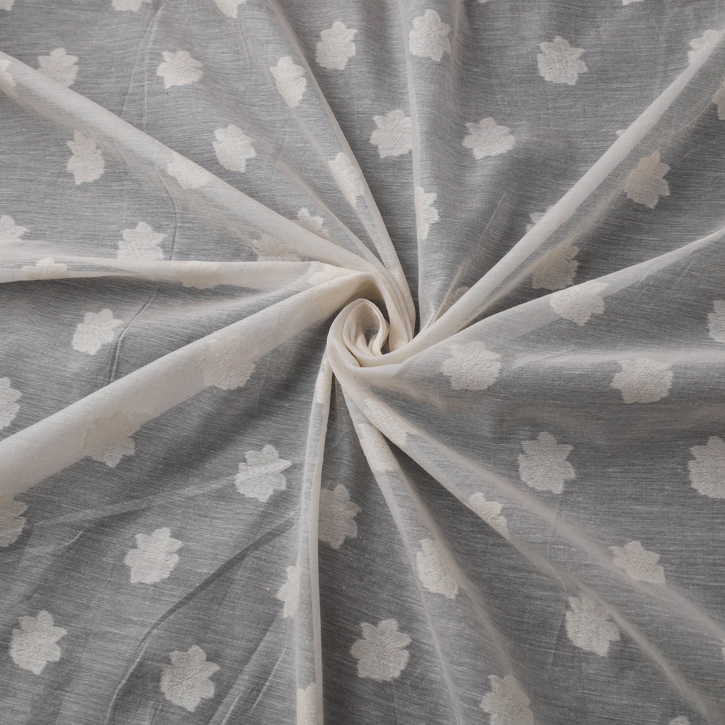 Banarasi Handwoven Cutwork Buti Cotton Fabric 03
