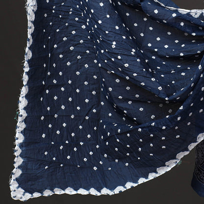 3pc Kutch Bandhani Tie-Dye Satin Cotton Suit Material Set 209