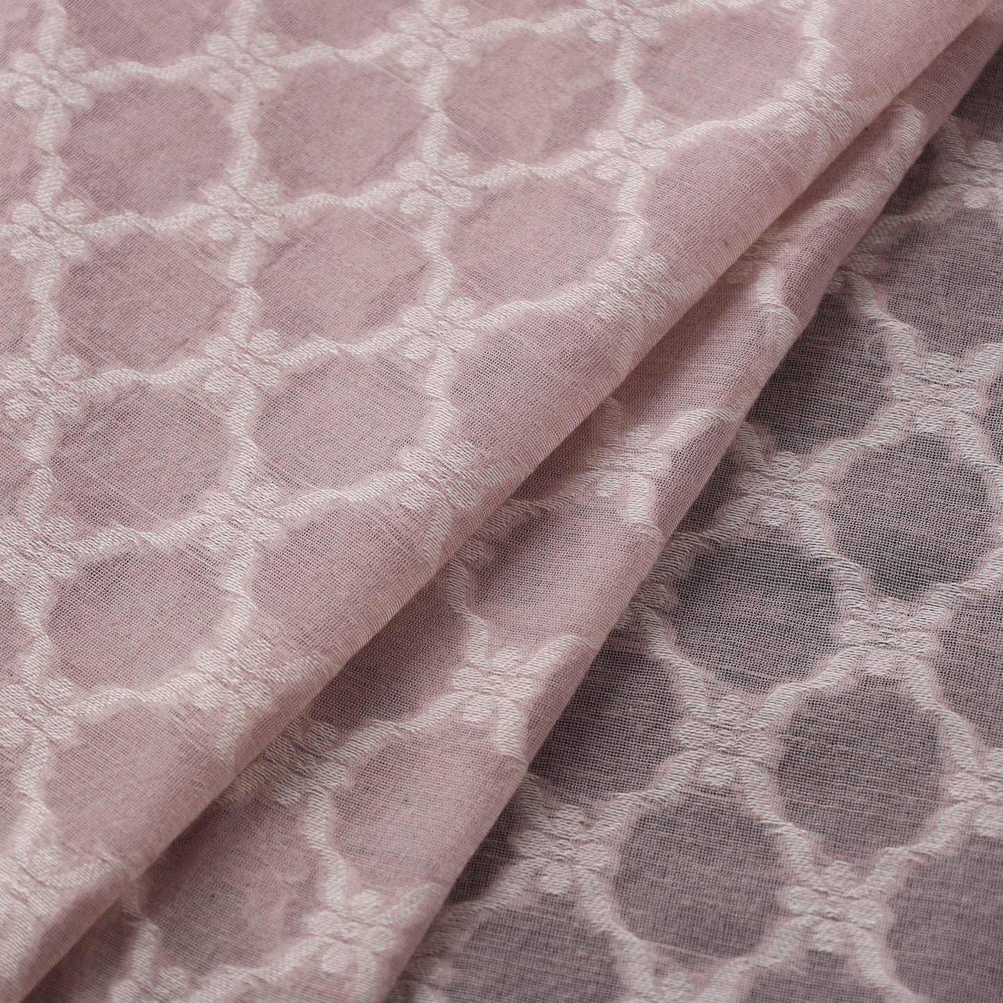 Banarasi Handwoven Cutwork Buti Cotton Fabric 04