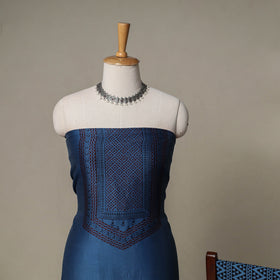 Bagh Hand Block Print Natural Dyed Chanderi Silk 3pc Unstitched Dress Material Suit Set 18