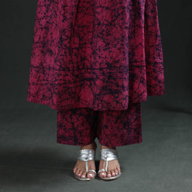 Hand Batik Print Cotton Straight Kurta with Palazzo Set for women 11