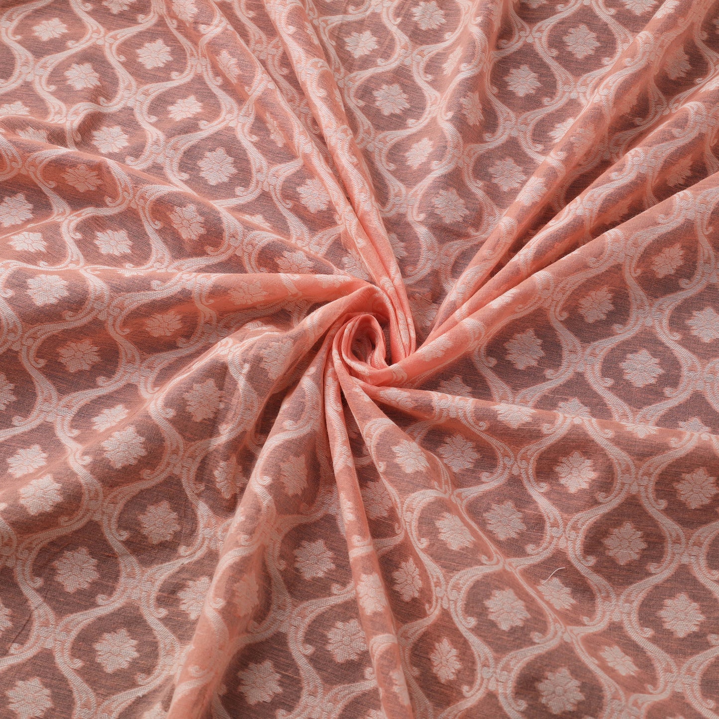 Banarasi Handwoven Cutwork Buti Cotton Fabric 09