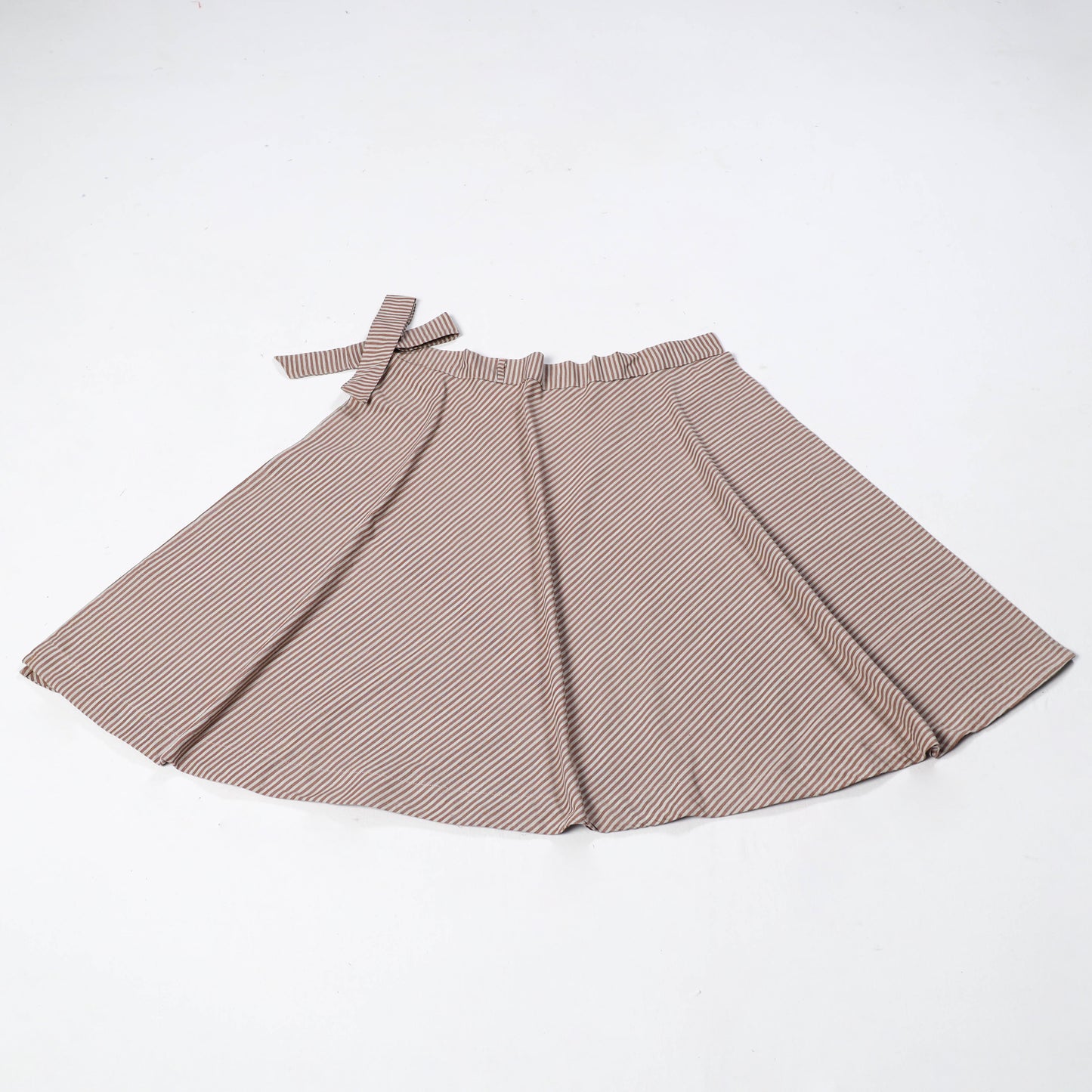 Brown - Jhiri Handloom Cotton Wrap Around Plain Skirt 08