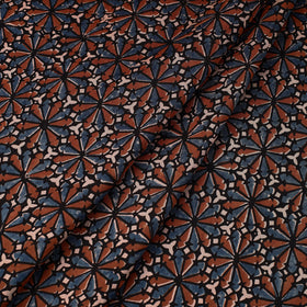  Handloom Chanderi Silk Block Print Ajrakh Fabric