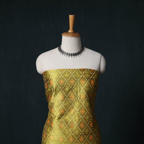 Pochampally Ikat Handwoven Pure Silk 2pc Unstitched Dress Material Kurta Set 02