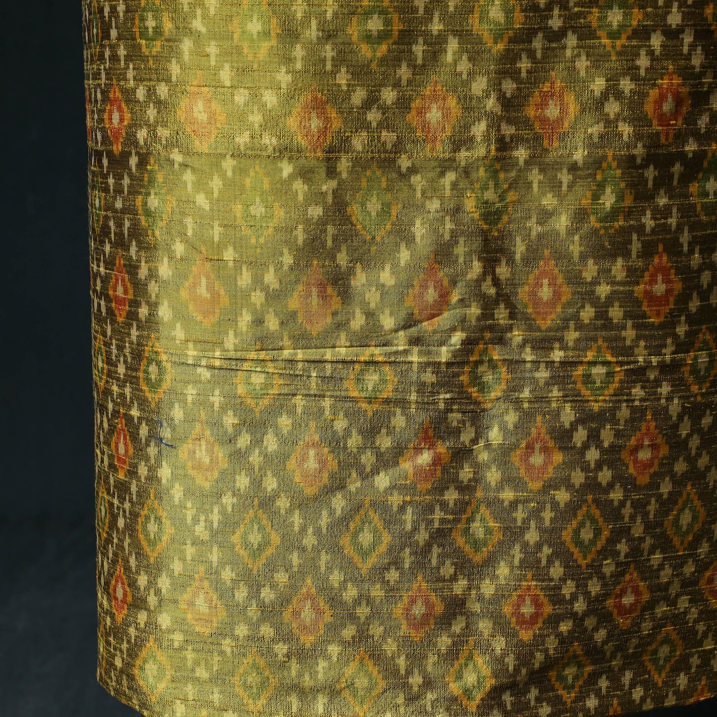 Pochampally Ikat Handwoven Pure Silk 2pc Unstitched Dress Material Kurta Set 02