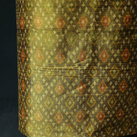 Pochampally Ikat Handwoven Pure Silk 2pc Unstitched Dress Material Kurta Set 02
