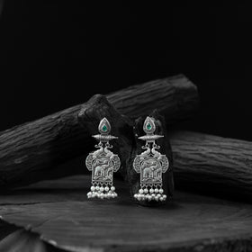 Mint green - saanjh bela leaves & elephant oxidised