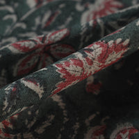 Green - Sanganeri Block Print Pure Wool Fabric 09