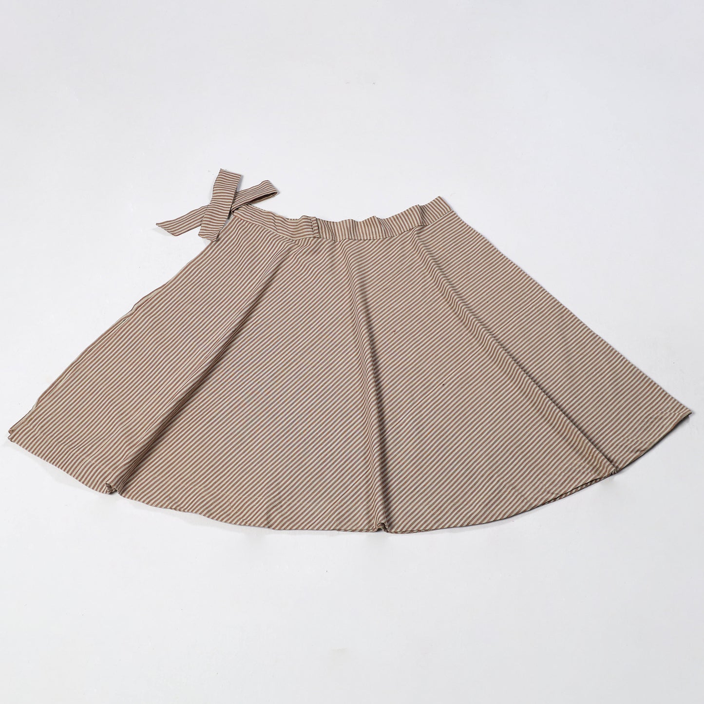 Brown - Jhiri Handloom Cotton Wrap Around Plain Skirt 02