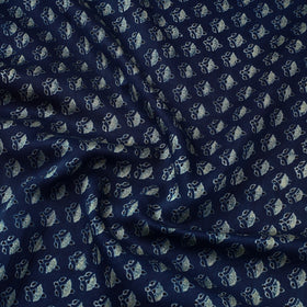  Handloom Chanderi Silk Block Print Ajrakh Fabric