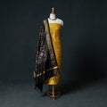 Pochampally Ikat Handwoven Pure Silk 2pc Unstitched Dress Material Kurta Set 03