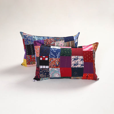 Handcrafted Patchwork Pillow Covers (Set of 2) 33