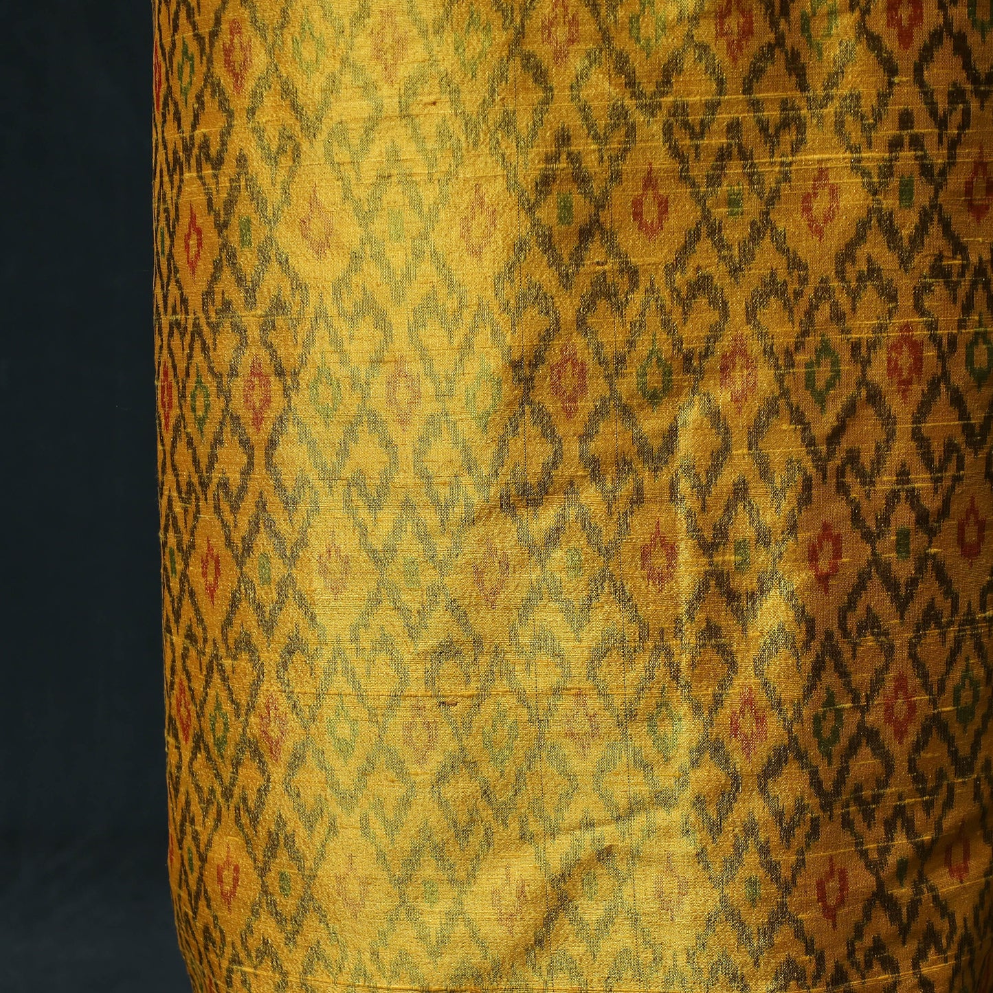 Pochampally Ikat Handwoven Pure Silk 2pc Unstitched Dress Material Kurta Set 03