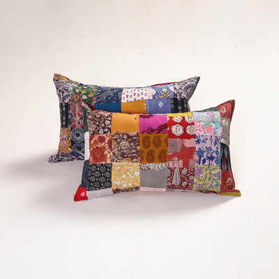 Handcrafted Patchwork Pillow Covers (Set of 2) 34
