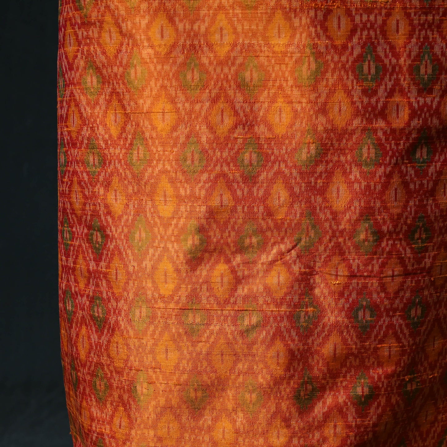Pochampally Ikat Handwoven Pure Silk 2pc Unstitched Dress Material Kurta Set 04