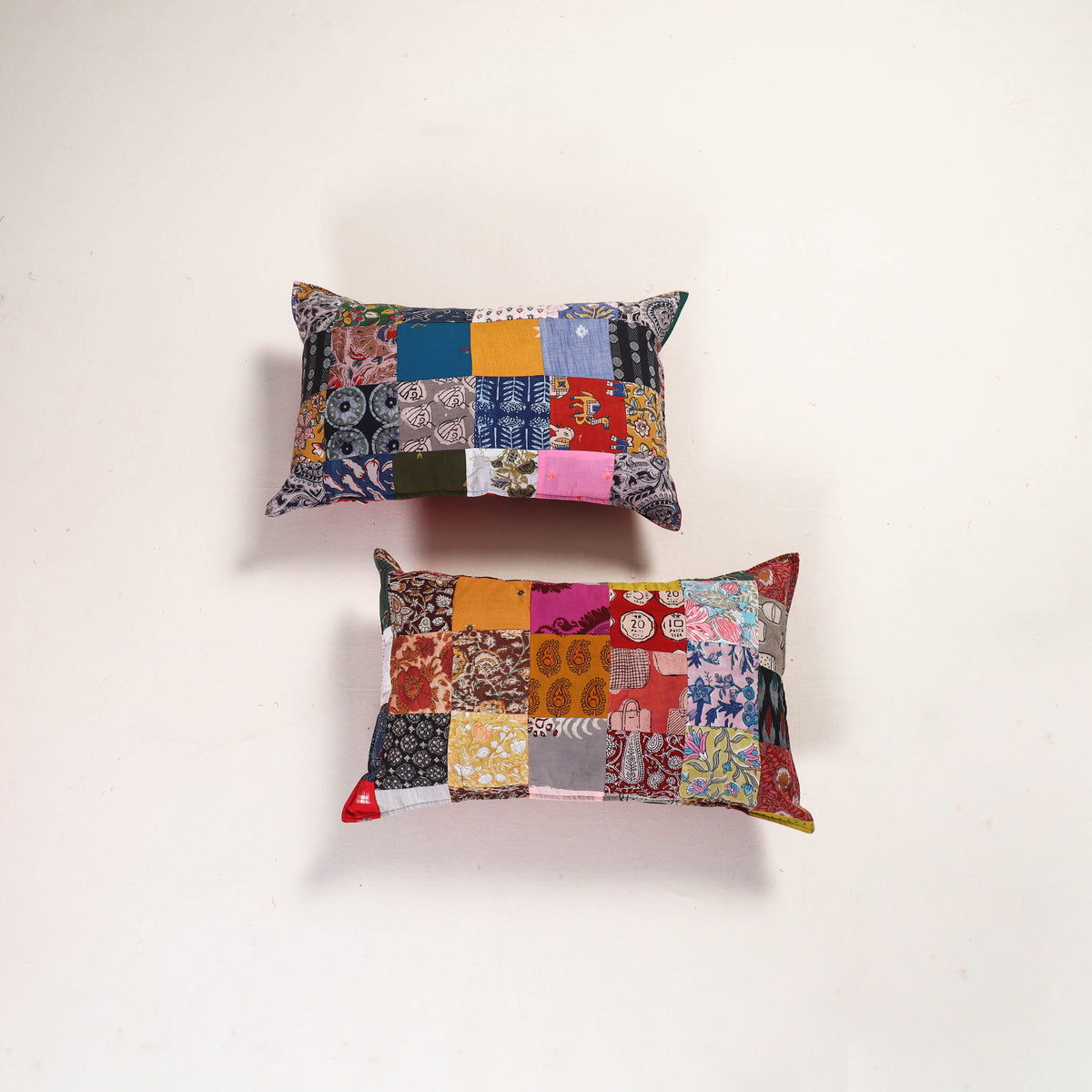 Handcrafted Patchwork Pillow Covers (Set of 2) 34