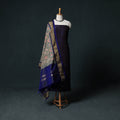 Pochampally Ikat Handwoven Pure Silk 2pc Unstitched Dress Material Kurta Set 06