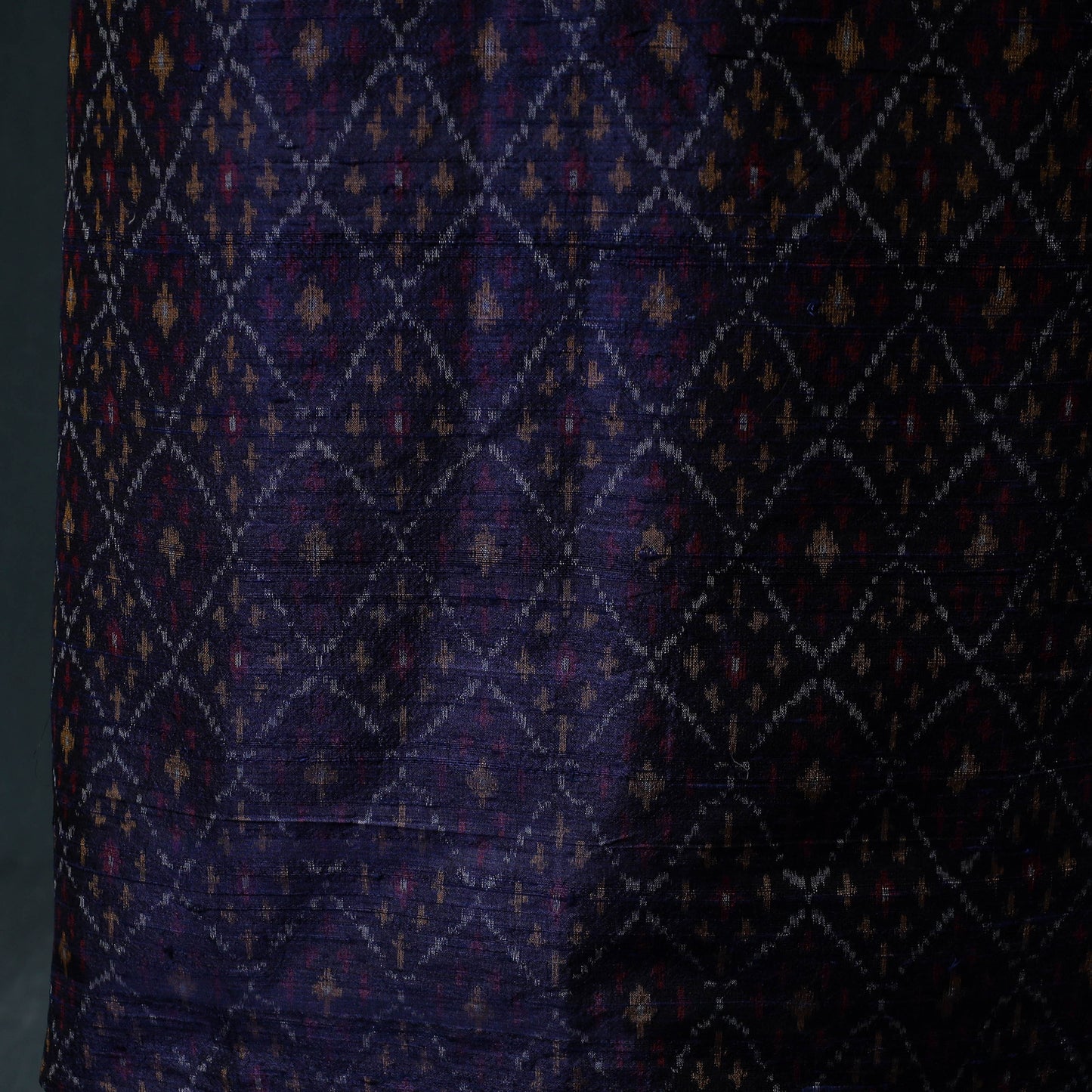 Pochampally Ikat Handwoven Pure Silk 2pc Unstitched Dress Material Kurta Set 06