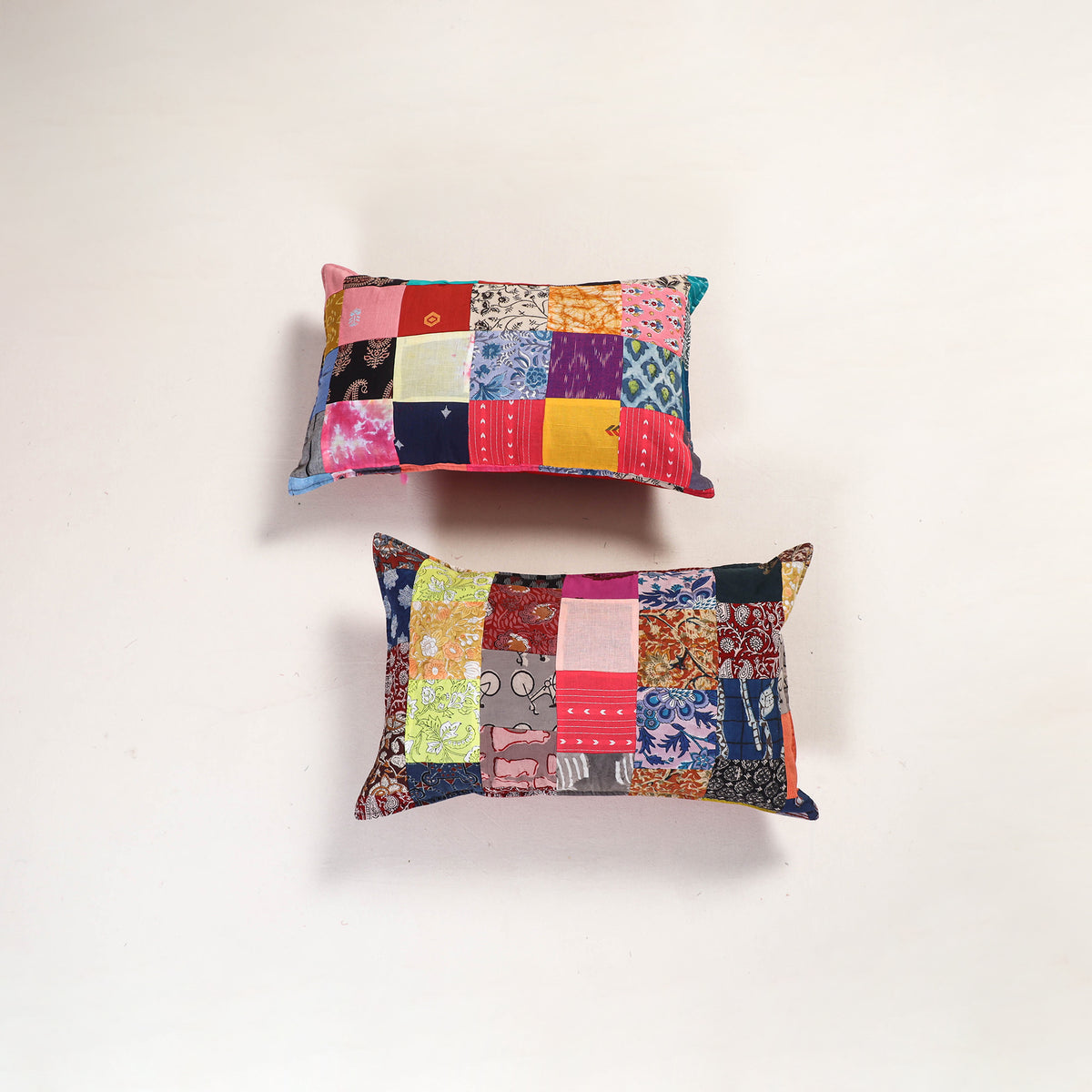 Handcrafted Patchwork Pillow Covers (Set of 2) 36