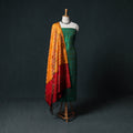 Pochampally Ikat Handwoven Pure Silk 2pc Unstitched Dress Material Kurta Set 08