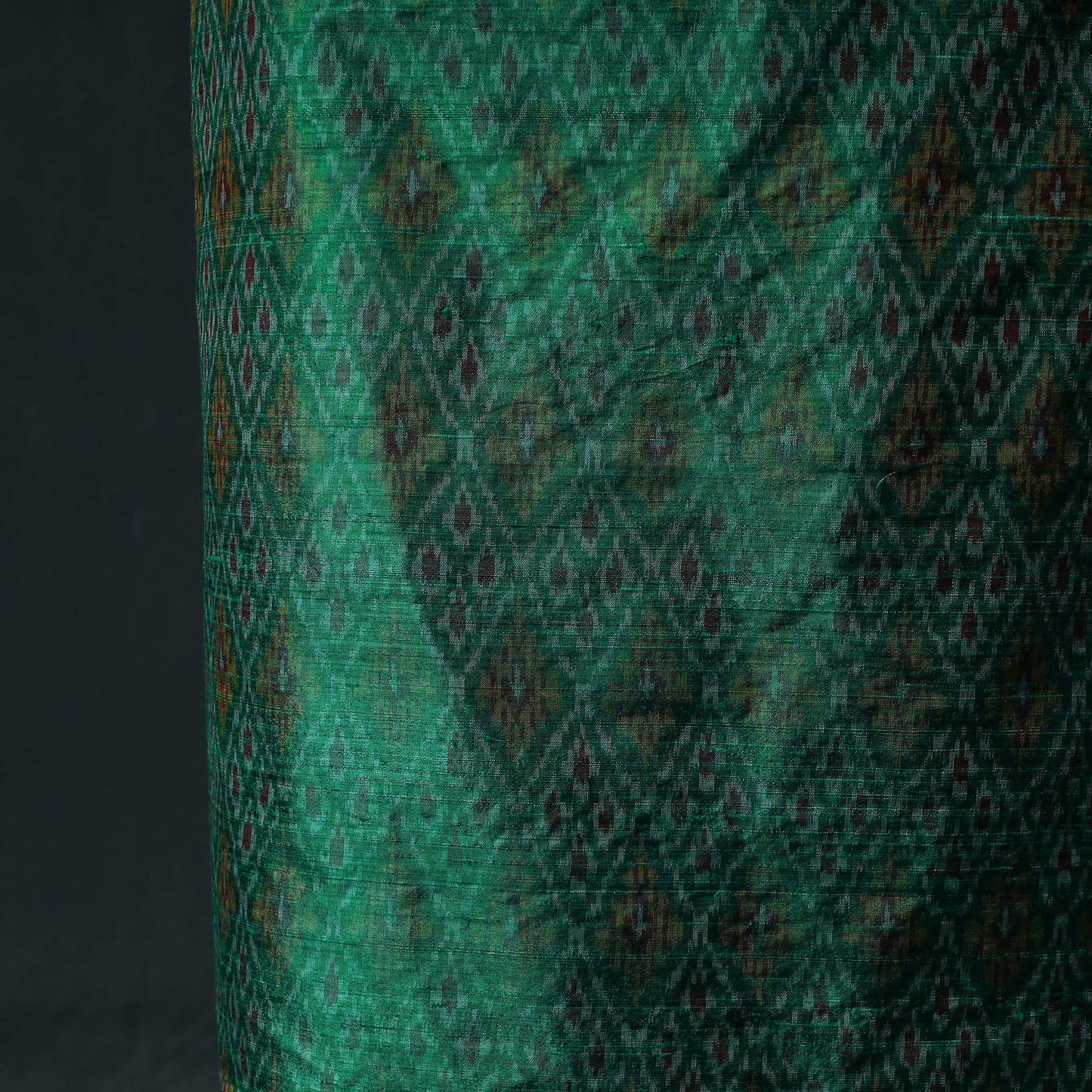Pochampally Ikat Handwoven Pure Silk 2pc Unstitched Dress Material Kurta Set 08