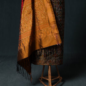 Pochampally Ikat Handwoven Pure Silk 2pc Unstitched Dress Material Kurta Set 09