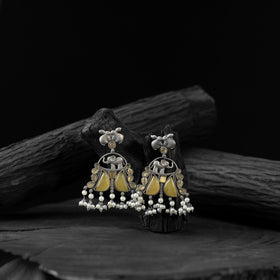 Yellow - saanjh bela rabbit & elephant oxidised earrings