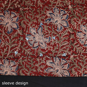 Buy Kalamkari Block Printed Sequin Work Cotton Kurta Material Online at itokri.com