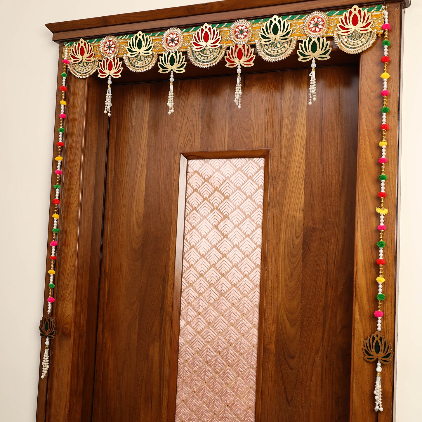 Diwali Decor Gota & Bead Work Toran with Hanging 27