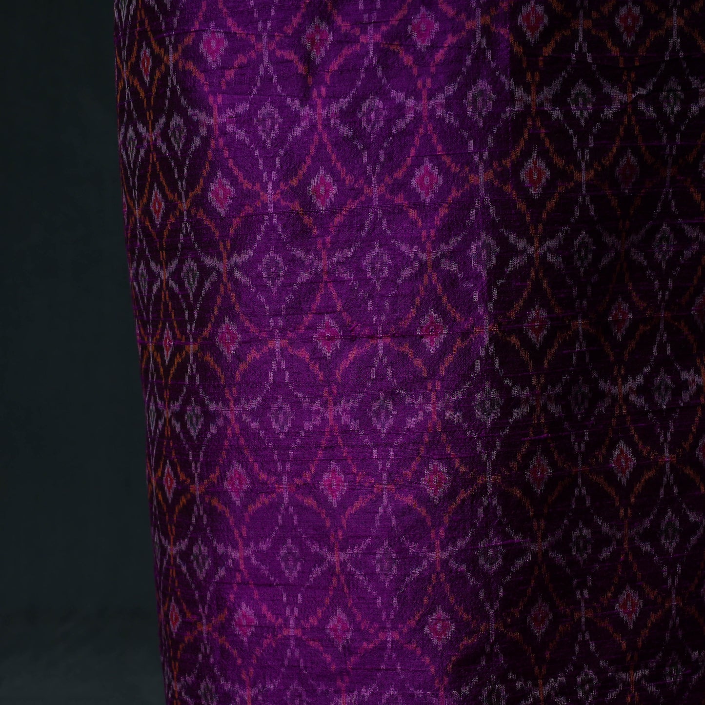 Pochampally Ikat Handwoven Pure Silk 2pc Unstitched Dress Material Kurta Set 12