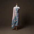 Chanderi Silk Sanganeri Hand Block Print Unstitched Dress Material: Kurta, Bottom with Dupatta 03