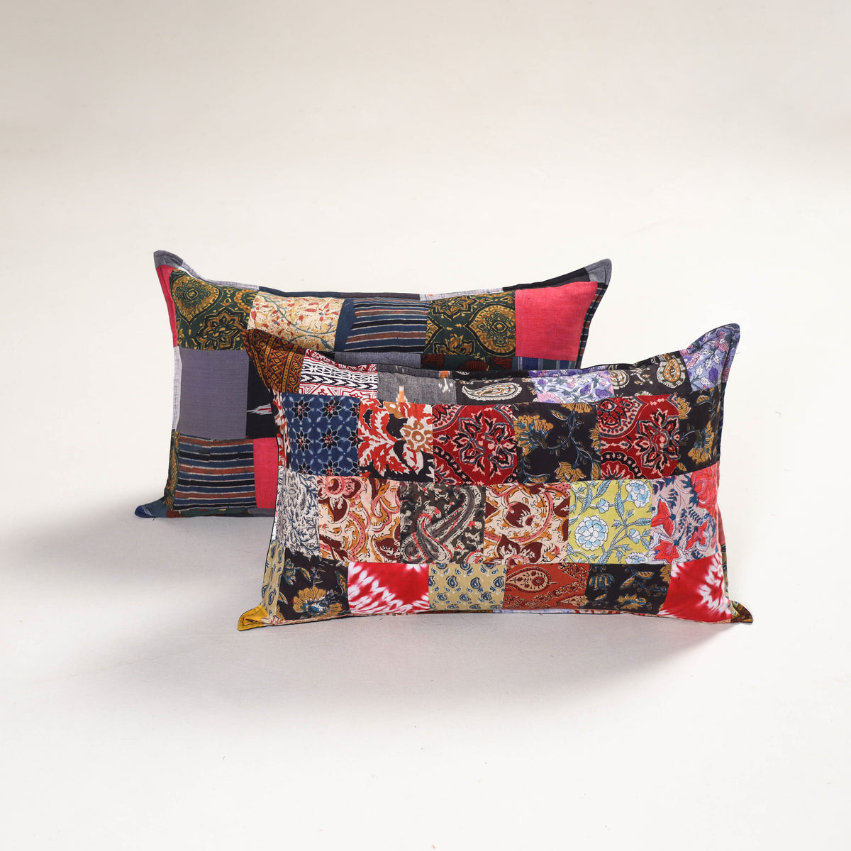 Handcrafted Patchwork Pillow Covers (Set of 2) 43