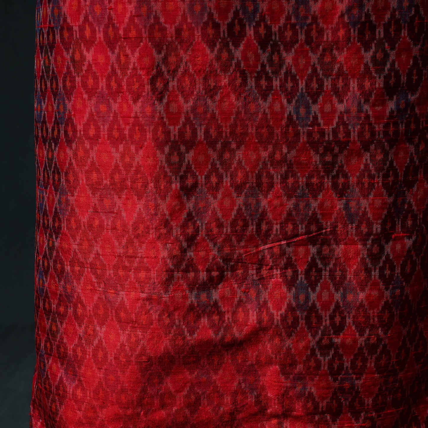 Pochampally Ikat Handwoven Pure Silk 2pc Unstitched Dress Material Kurta Set 15