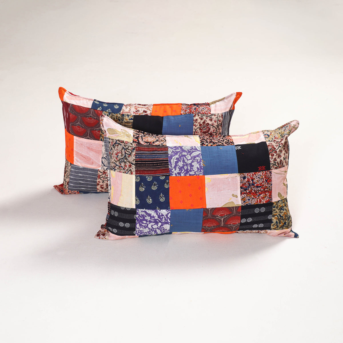 Handcrafted Patchwork Pillow Covers (Set of 2) 45