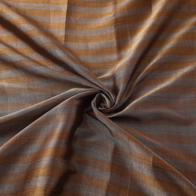 Handloom Full Tissue Silver Zari Stripes Chanderi Silk Fabric 18