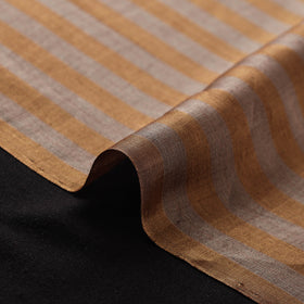 Handloom Full Tissue Silver Zari Stripes Chanderi Silk Fabric 18