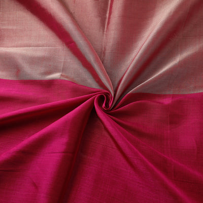 Handloom Full Tissue Silver Zari Stripes Chanderi Silk Fabric 19